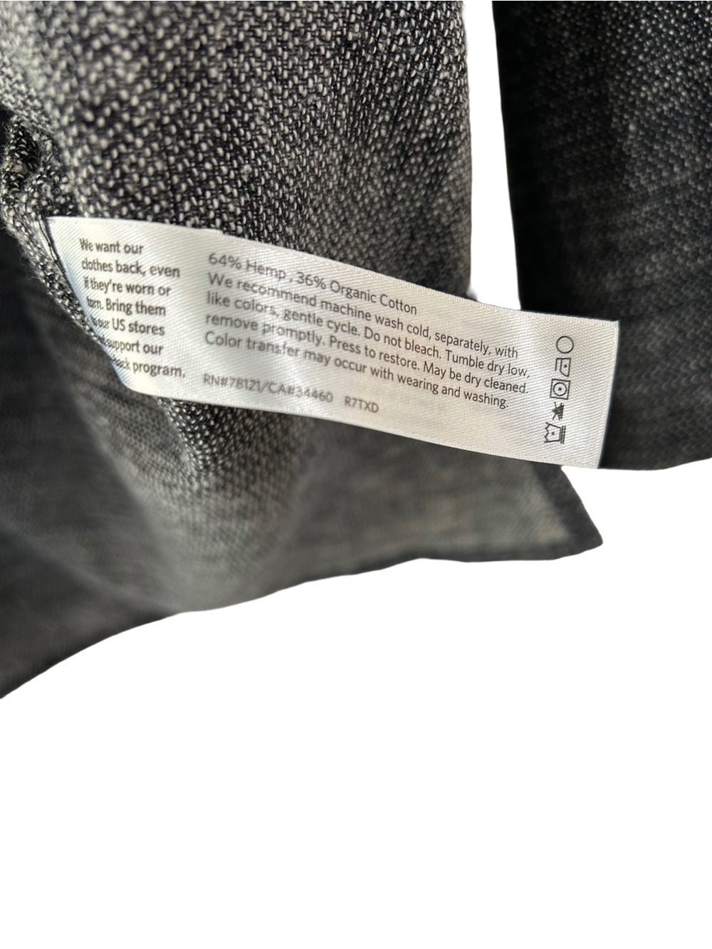Eileen Fisher Hemp & Organic Cotton Box Top XS indigo oversized boxy lagenlook - Picture 11 of 11